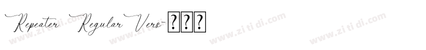 Repeater RegularVers字体转换
